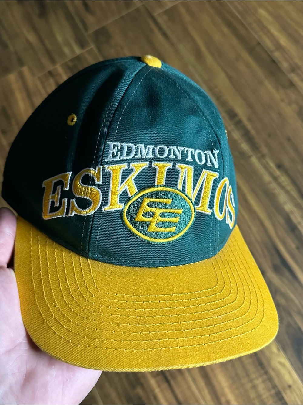 Edmonton Eskimos Green & Gold Embroidered Starter Hat